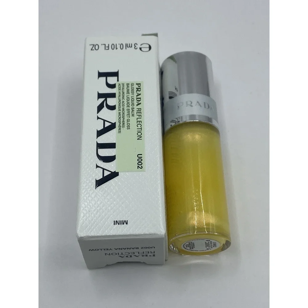 Prada Beauty Reflection Glossy Liquid Lip Balm-Banana Yellow 3ml Travel Size NIB